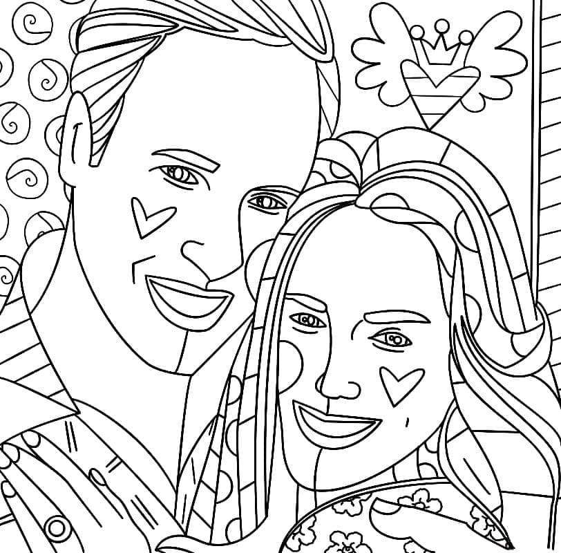Einfaches Romero Britto ausmalbilder