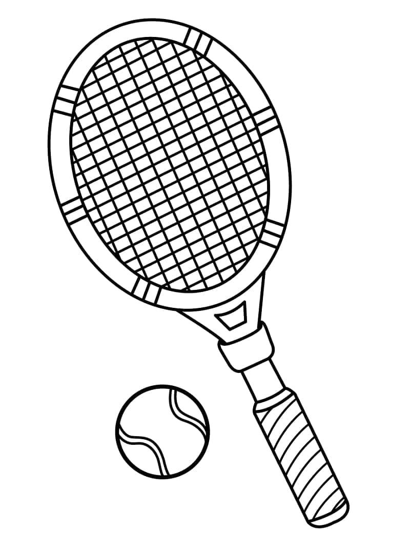 Einfaches Tennis ausmalbilder