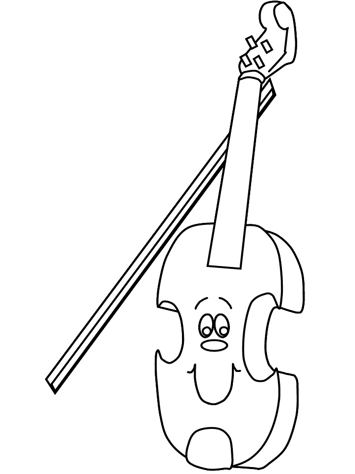 Einfaches Violine ausmalbilder