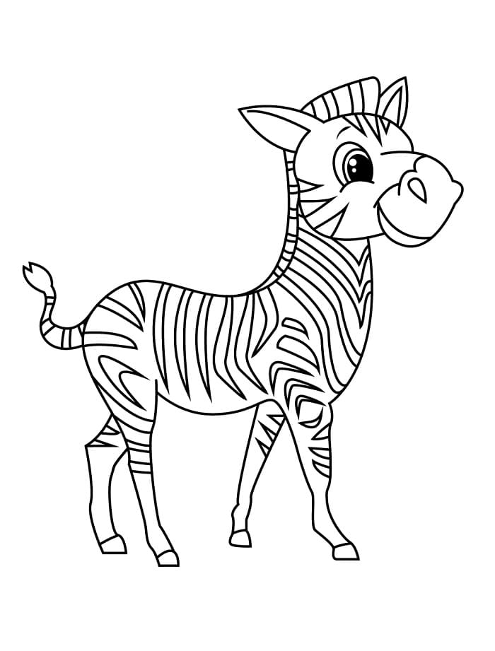 Einfaches Zebra ausmalbilder