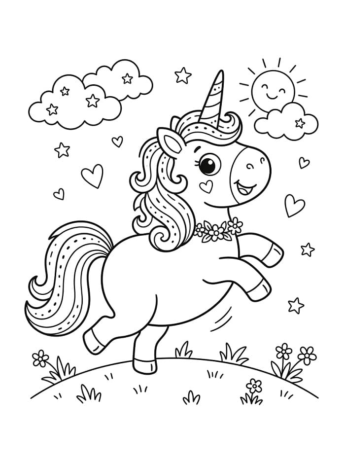 Einhorn Schönes ausmalbilder