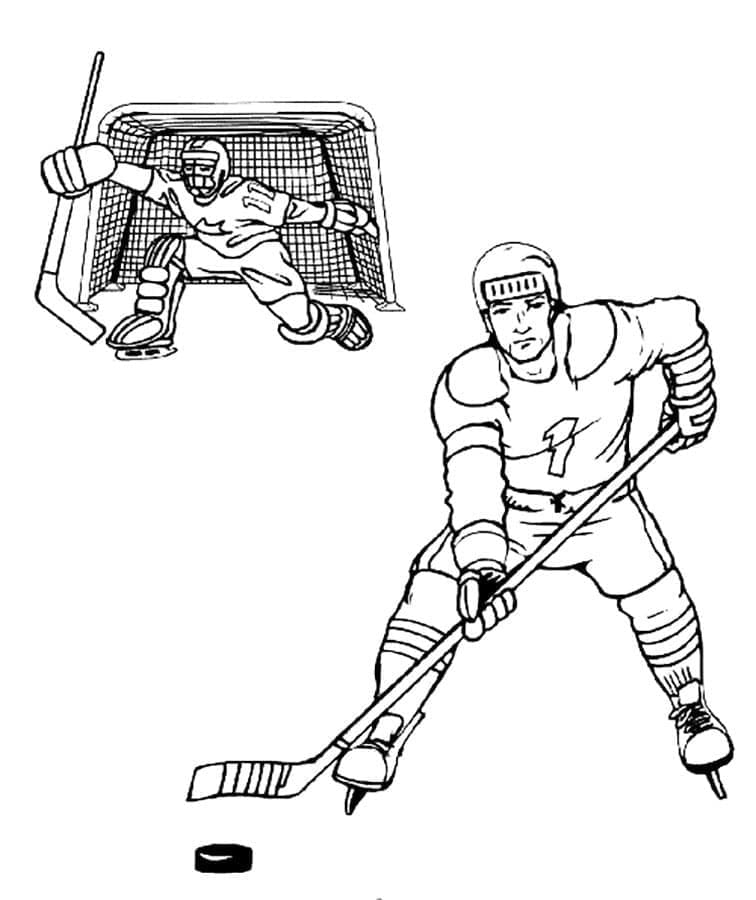 Eishockey Match ausmalbilder