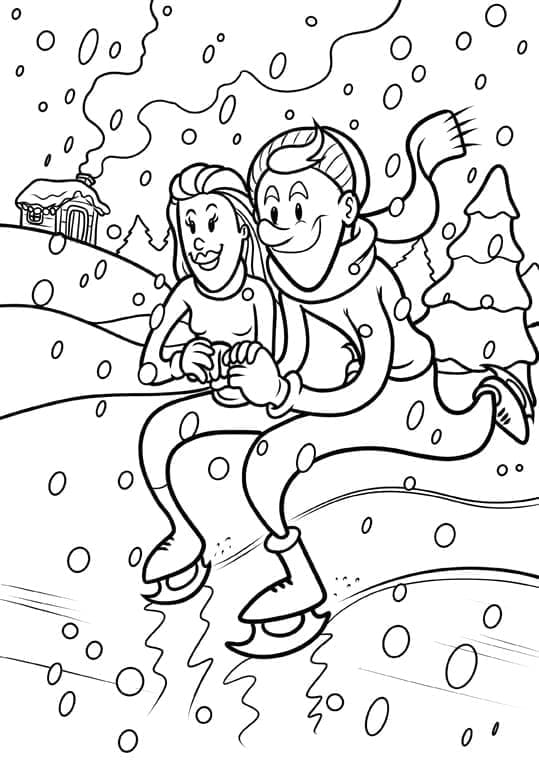 Eislaufen Zum Drucken Gratis ausmalbilder