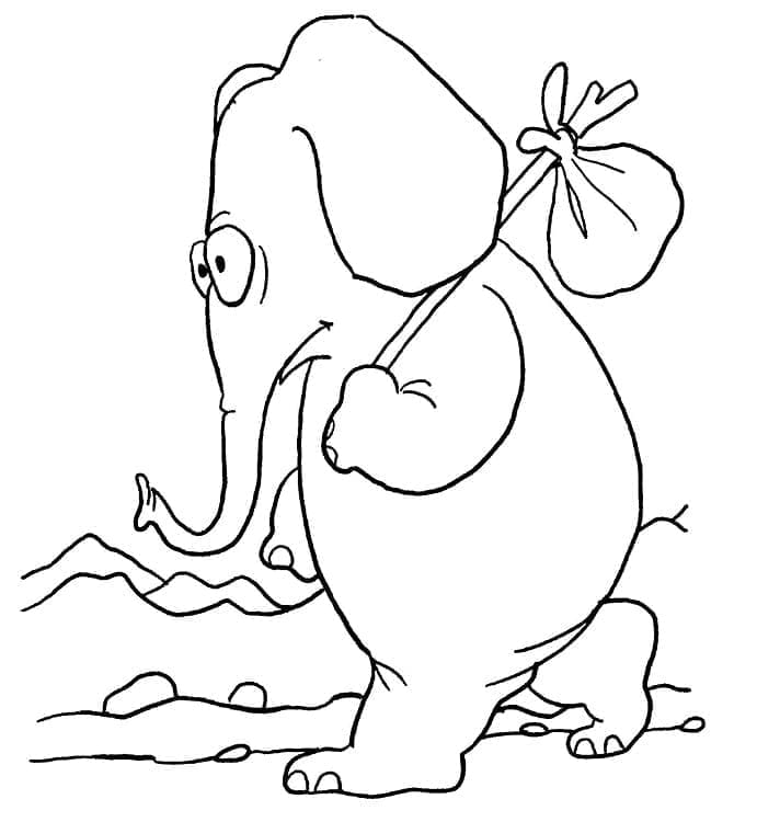 Elefant Drucken ausmalbilder