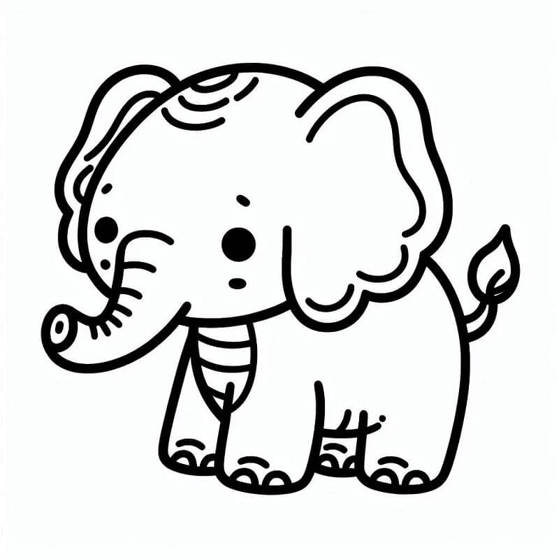 Elefant Für 4-Jährige Kinder ausmalbilder
