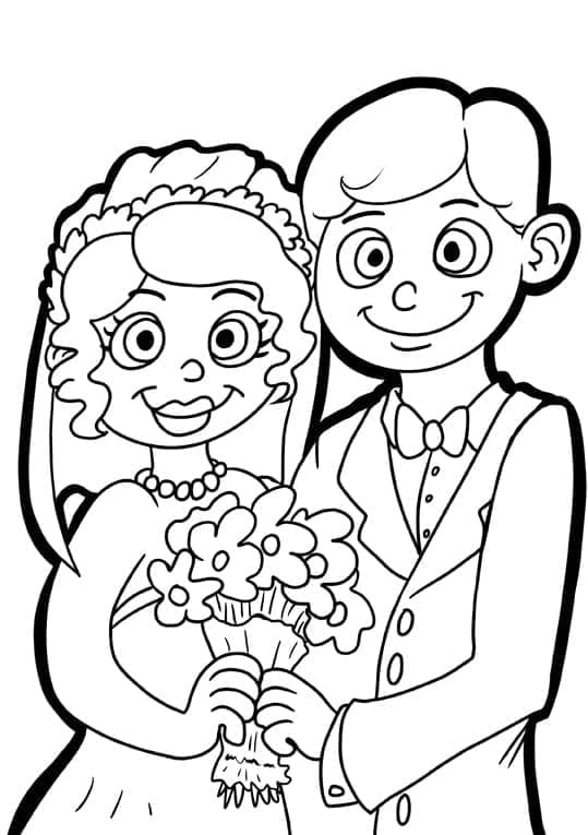 Erstaunliche Hochzeit ausmalbilder