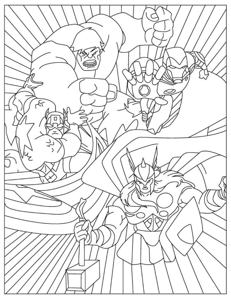 Erstaunlicher Avengers ausmalbilder