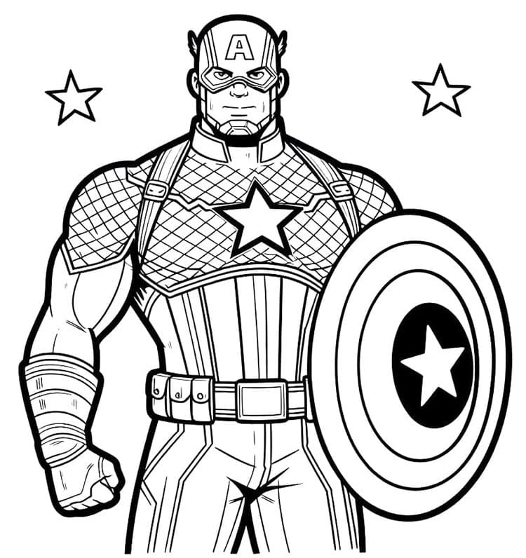 Erstaunlicher Captain America ausmalbilder