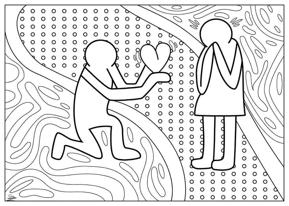 Erstaunliches Keith Haring ausmalbilder