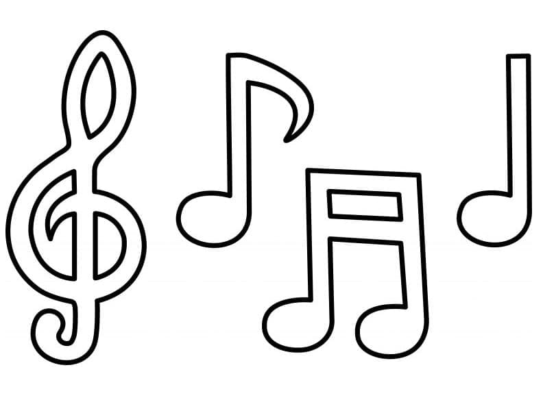 Erstaunliches Musiknoten ausmalbilder