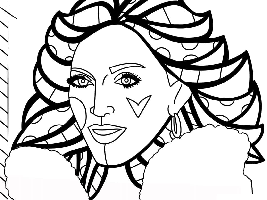 Erstaunliches Romero Britto ausmalbilder