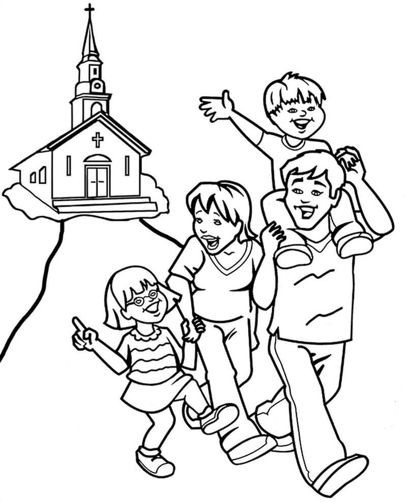 Familie Druckbar Frei ausmalbilder