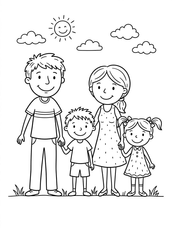 Familie Leicht ausmalbilder