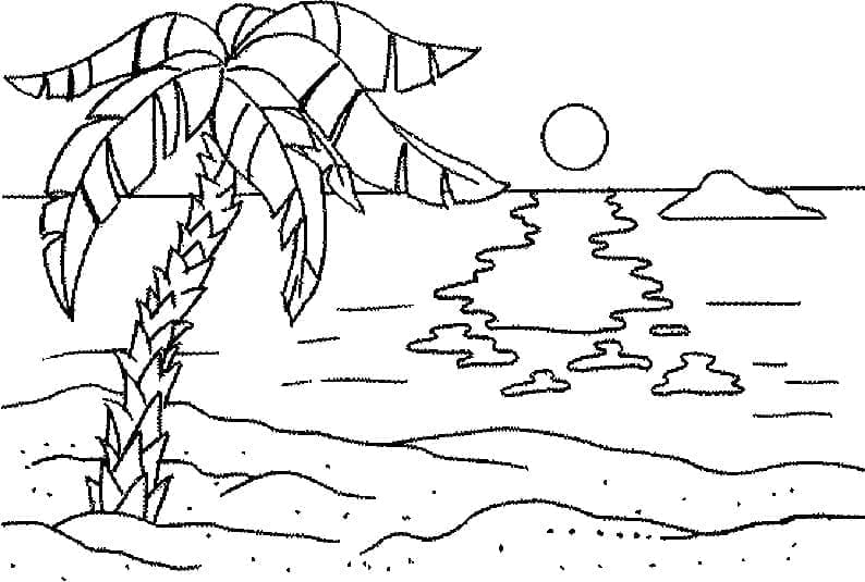 Fantastischer Strand ausmalbilder