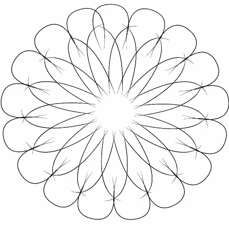 Fantastisches Blumen-Mandala ausmalbilder