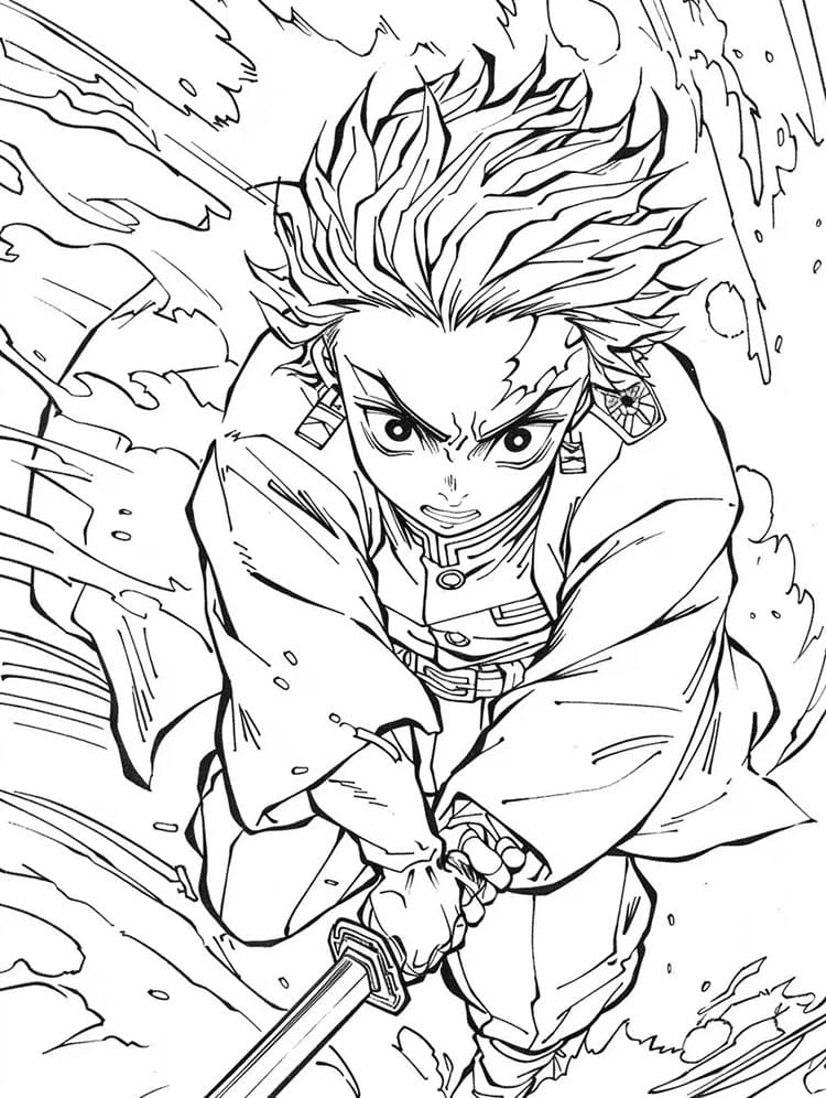 Fantastisches Demon Slayer Anime ausmalbilder