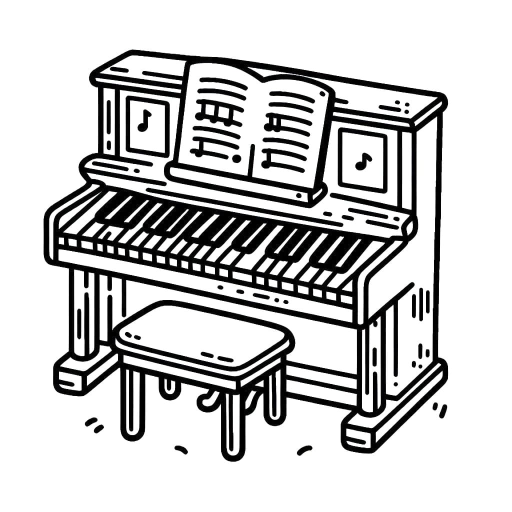 Klavier ausmalbilder