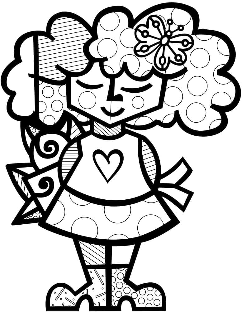 Fantastisches Romero Britto ausmalbilder