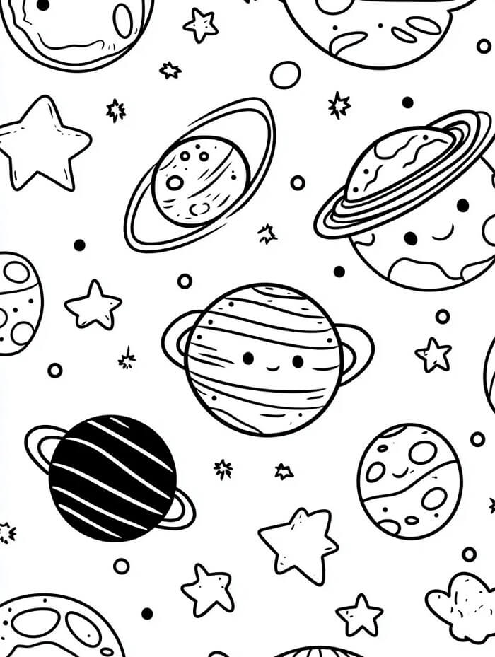 Fantastisches Sonnensystem ausmalbilder
