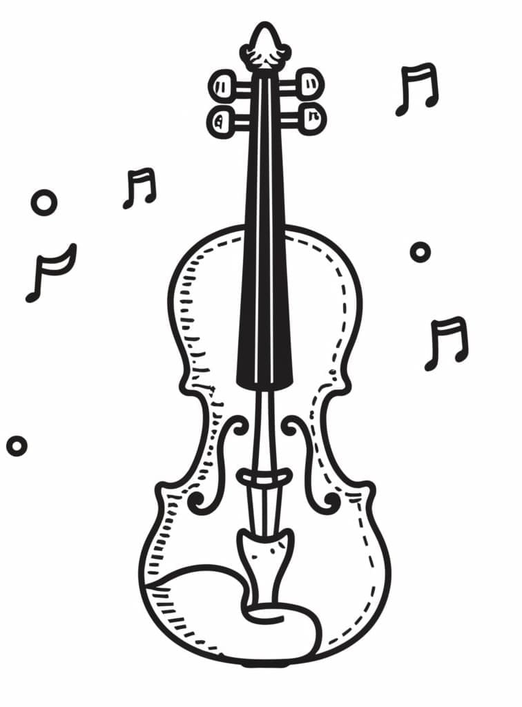 Fantastisches Violine ausmalbilder