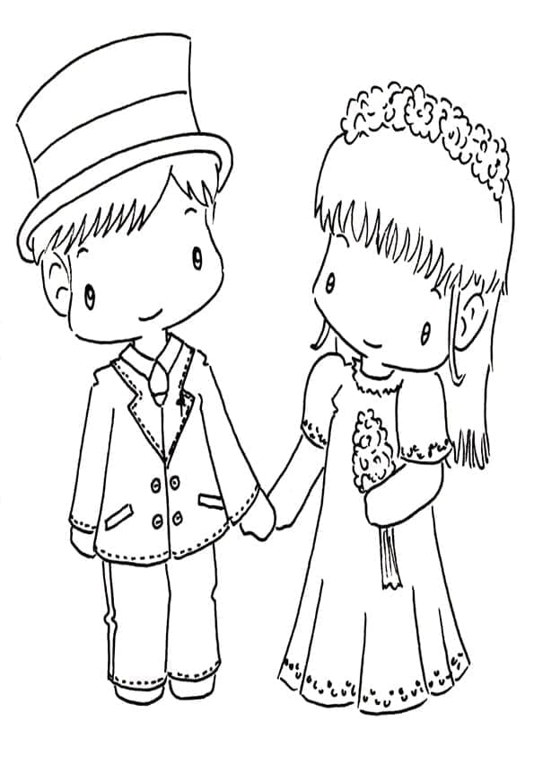 Feiere Hochzeit ausmalbilder