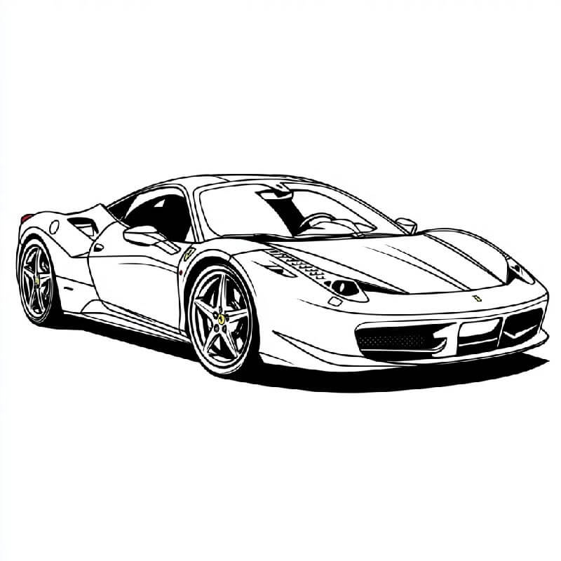 Ferrari für 1-jährige Kinder ausmalbilder