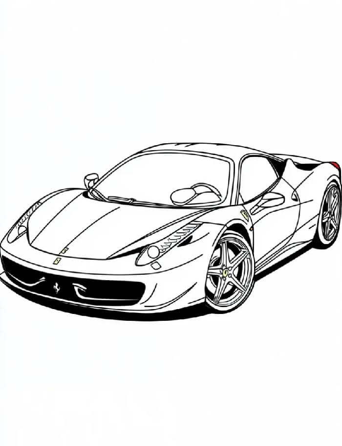 Ferrari für 6-jährige Kinder ausmalbilder