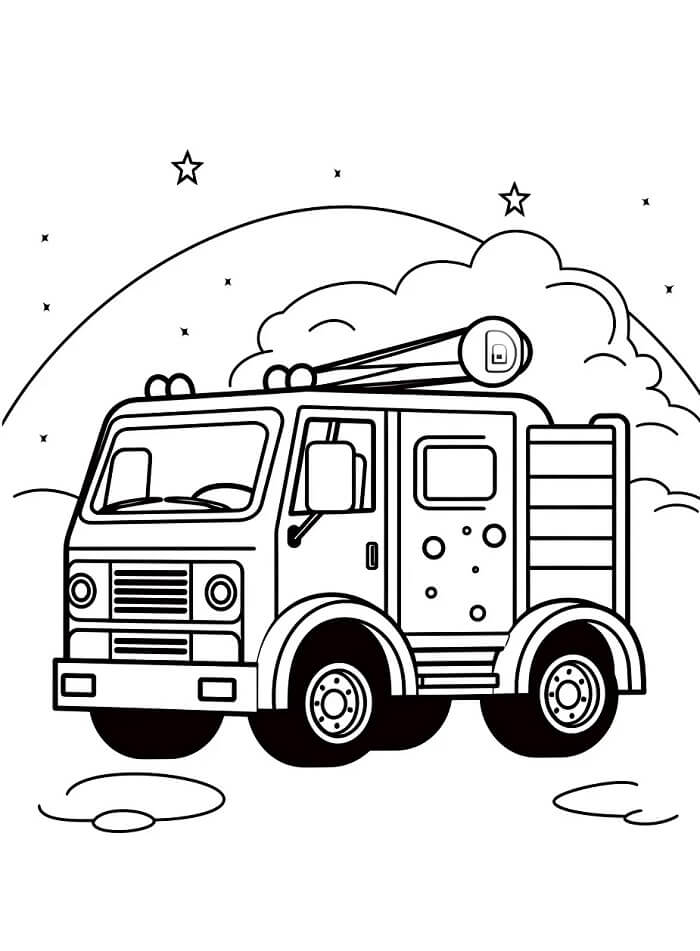 Feuerwehrauto (2) ausmalbilder