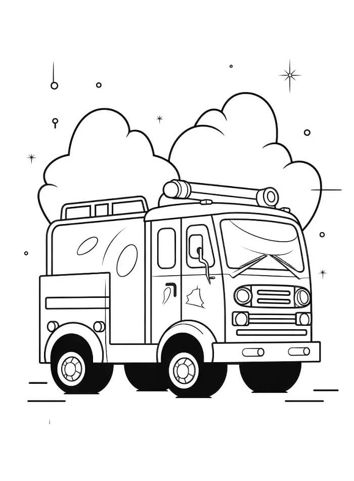 Feuerwehrauto (4) ausmalbilder