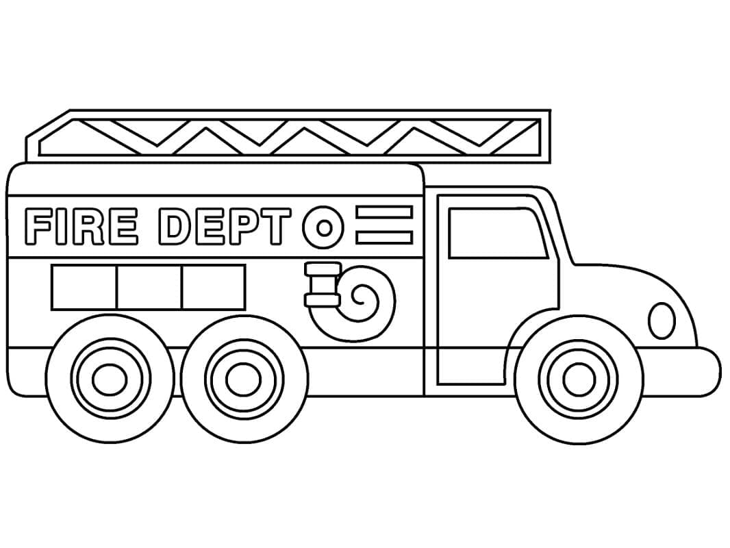 Feuerwehrauto (5) ausmalbilder