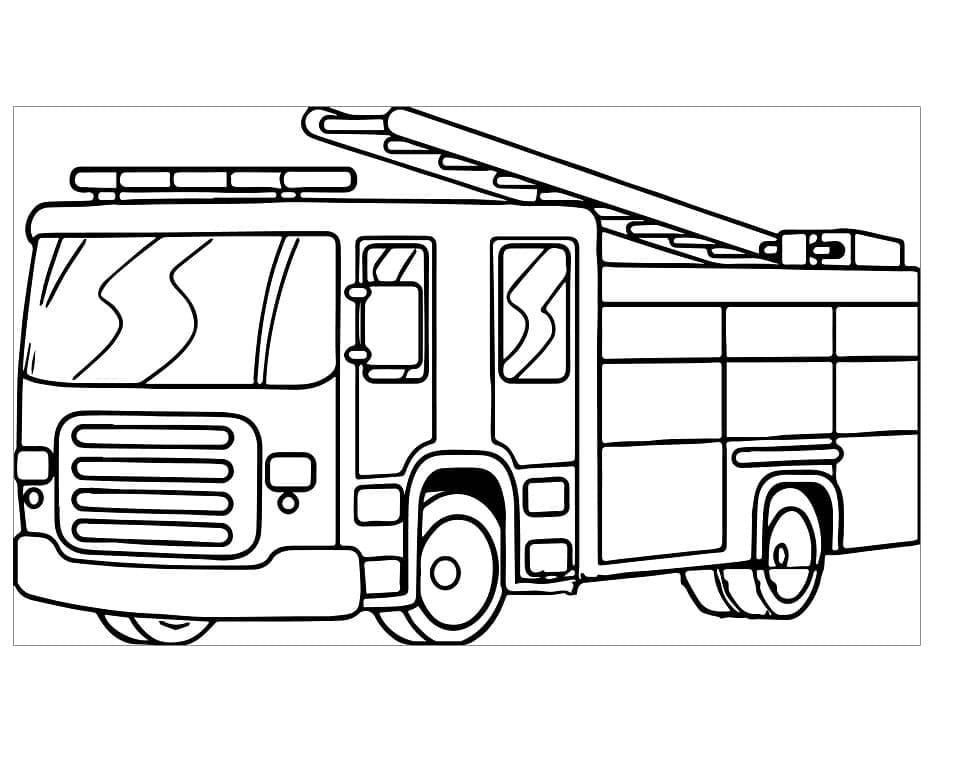 Feuerwehrauto (7) ausmalbilder