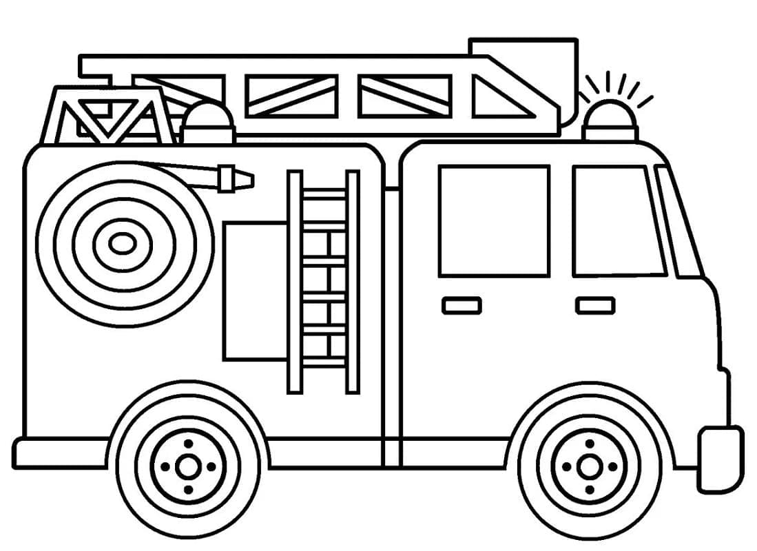 Feuerwehrauto (8) ausmalbilder