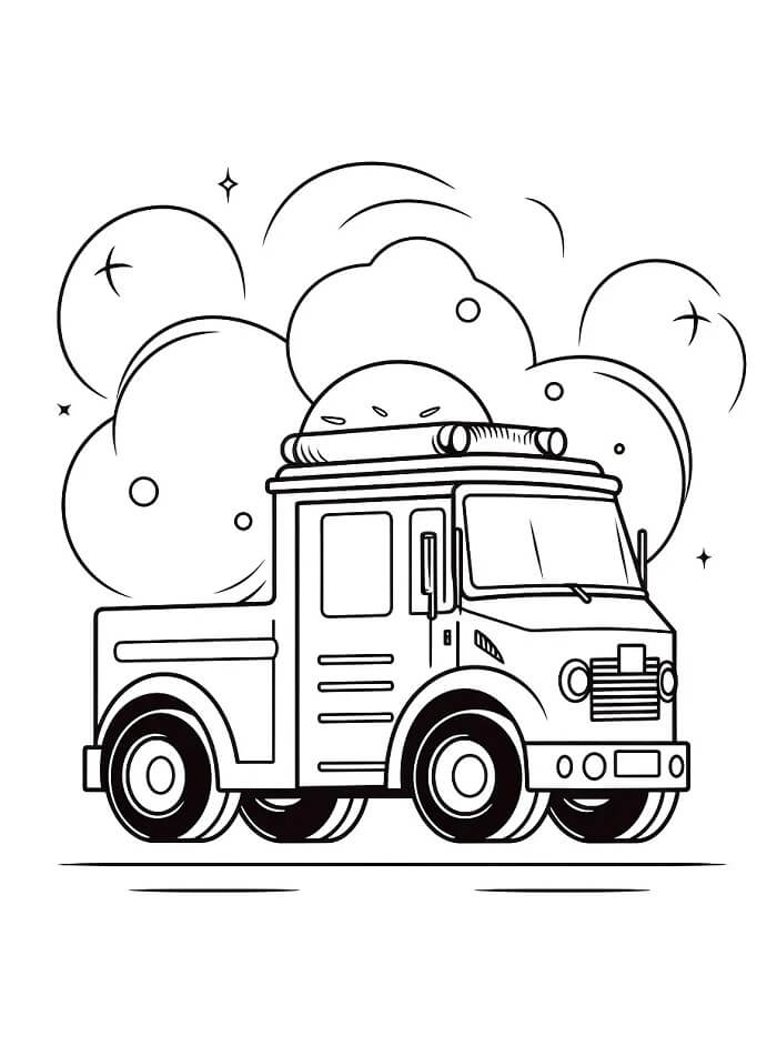 Feuerwehrauto Bild gratis ausmalbilder
