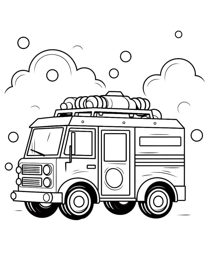 Feuerwehrauto druckfertig ausmalbilder