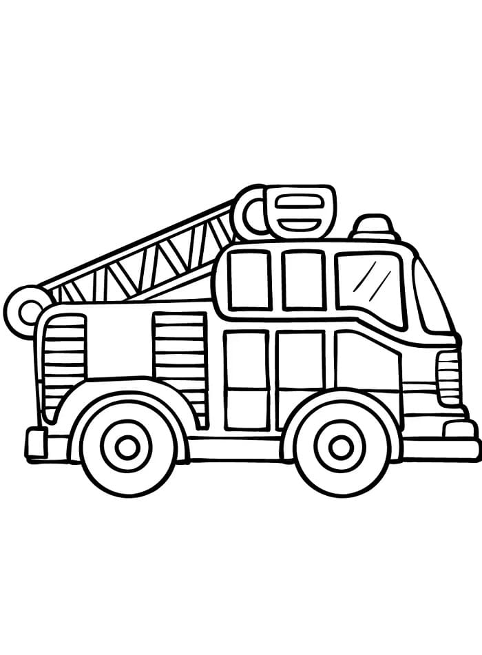 Feuerwehrauto gratis druckbar ausmalbilder
