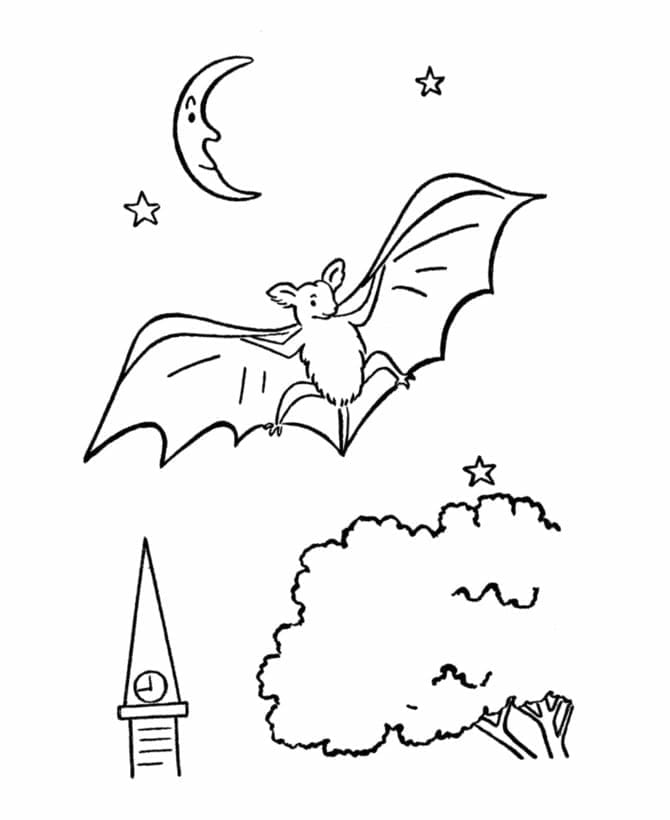 Fledermaus Gratis ausmalbilder