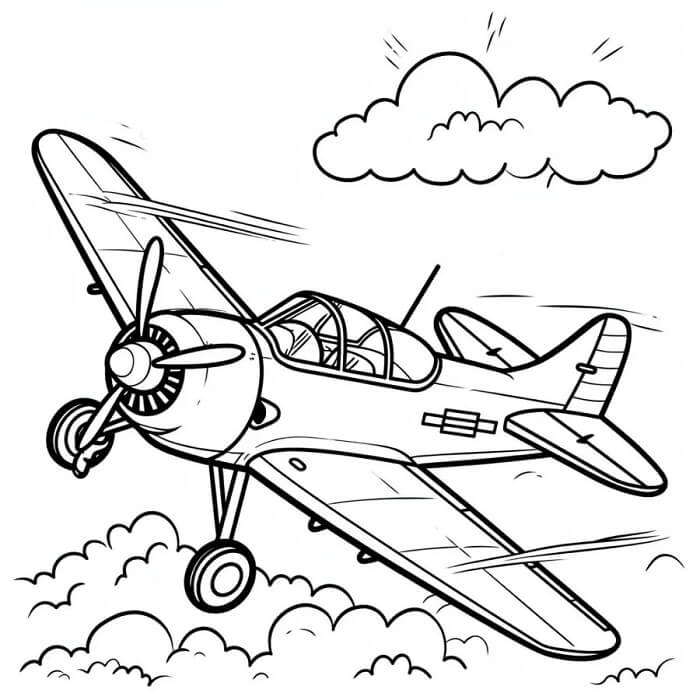 Flugzeug (2) ausmalbilder