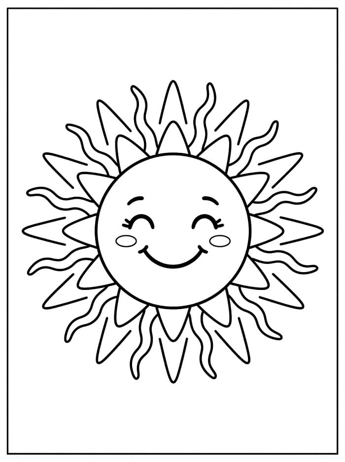 Sonne ausmalbilder