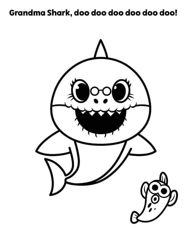 Freundlicher Baby Shark ausmalbilder