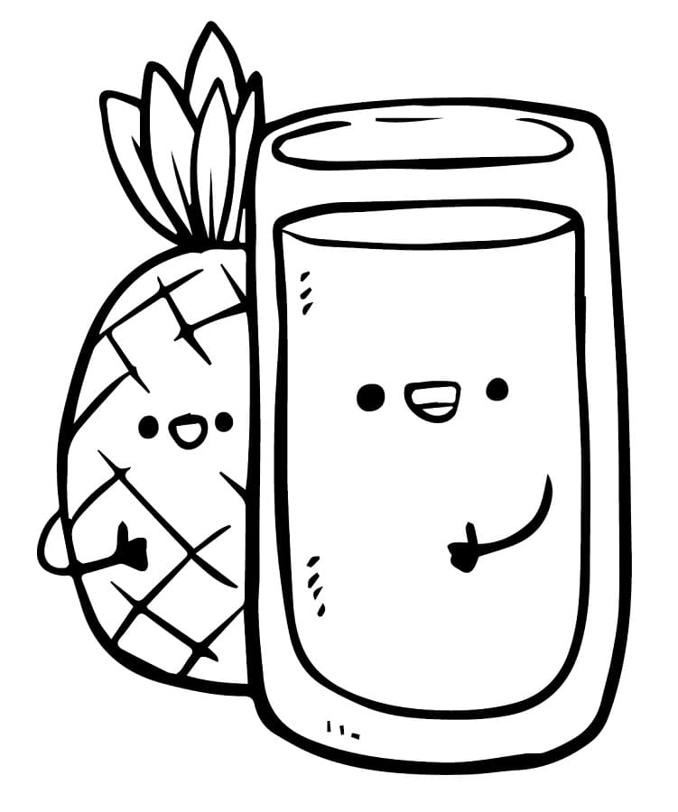 Frische Ananas ausmalbilder