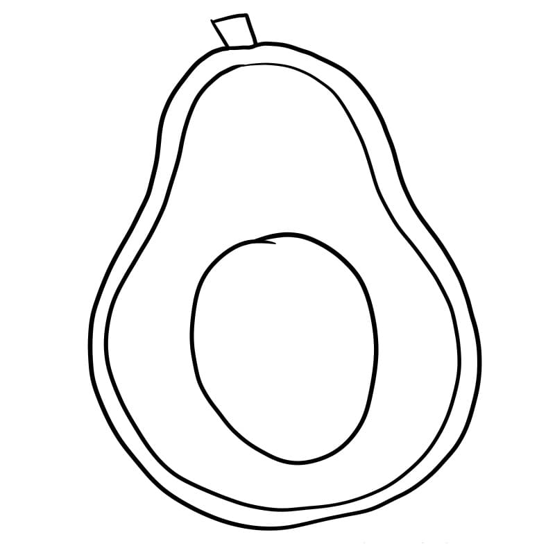 Frische Avocado ausmalbilder