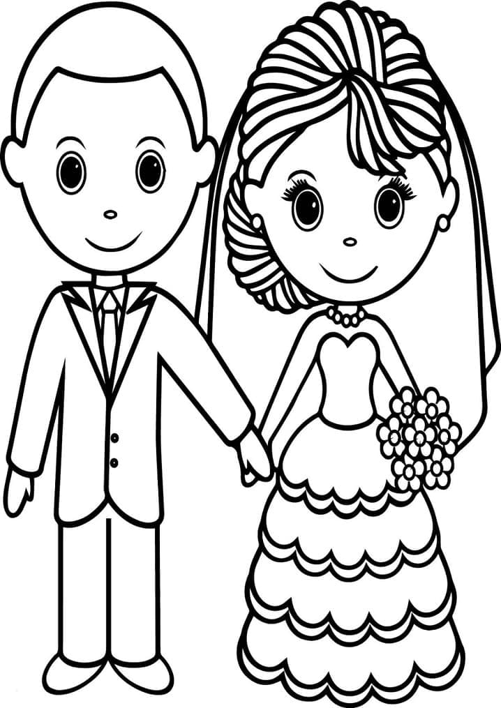 Frohe Hochzeit ausmalbilder