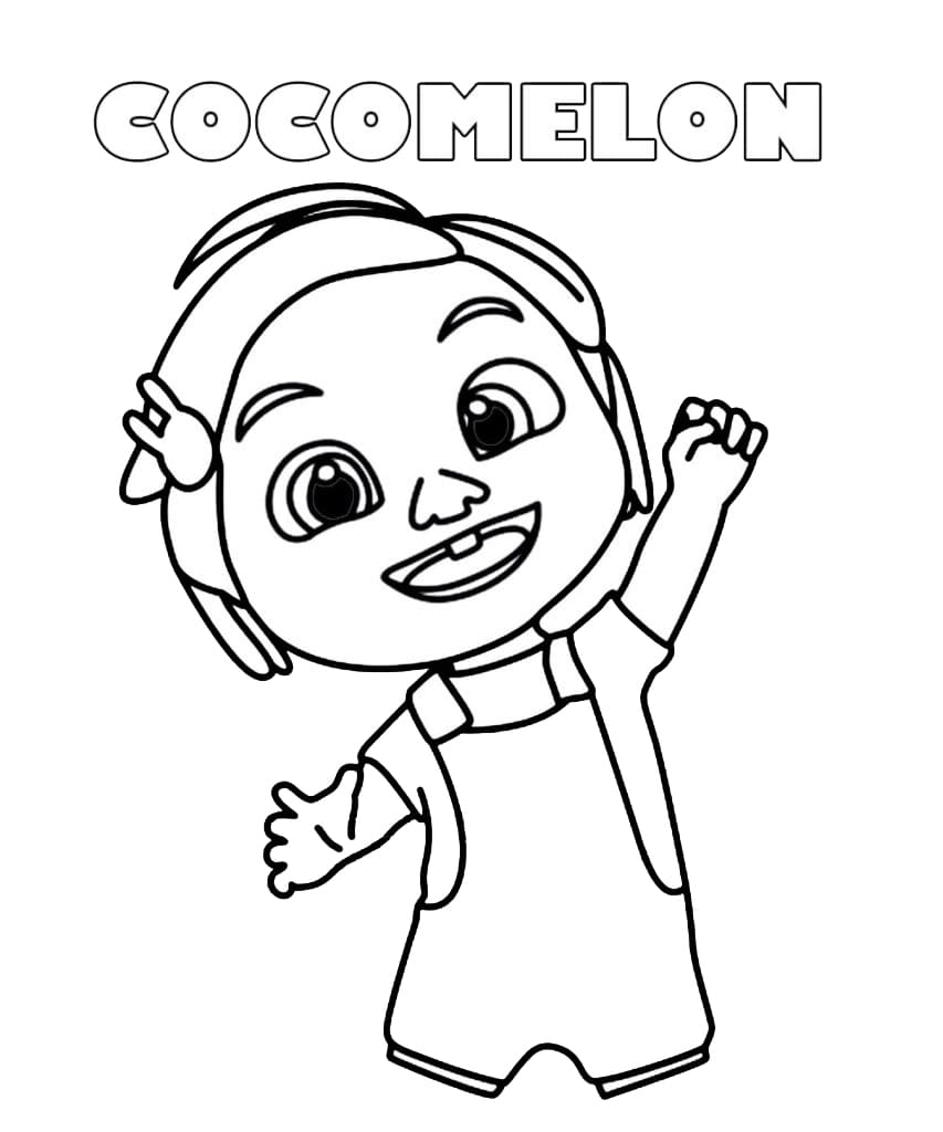 Fröhlicher Cocomelon ausmalbilder