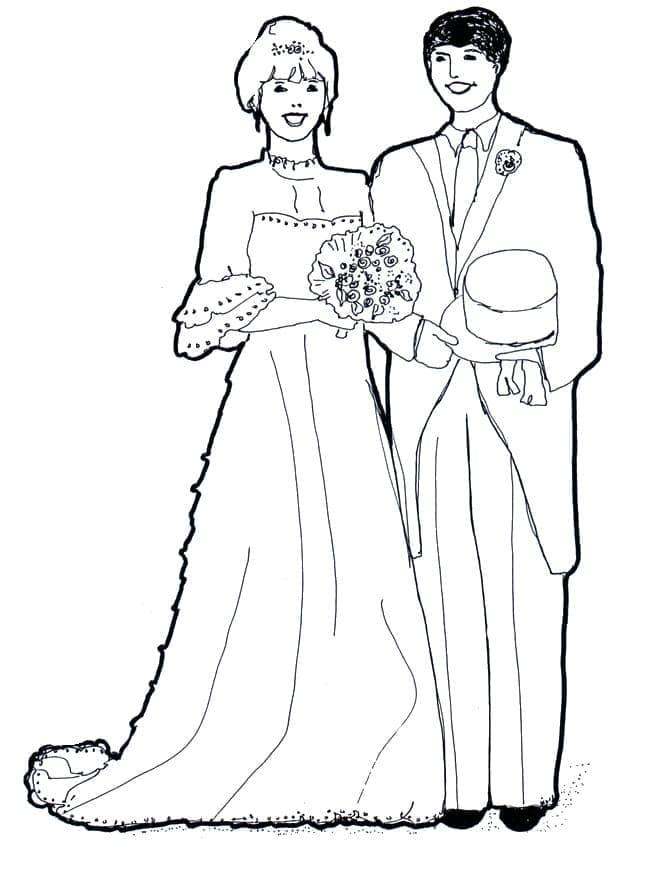 Fröhlicher Hochzeitstag ausmalbilder