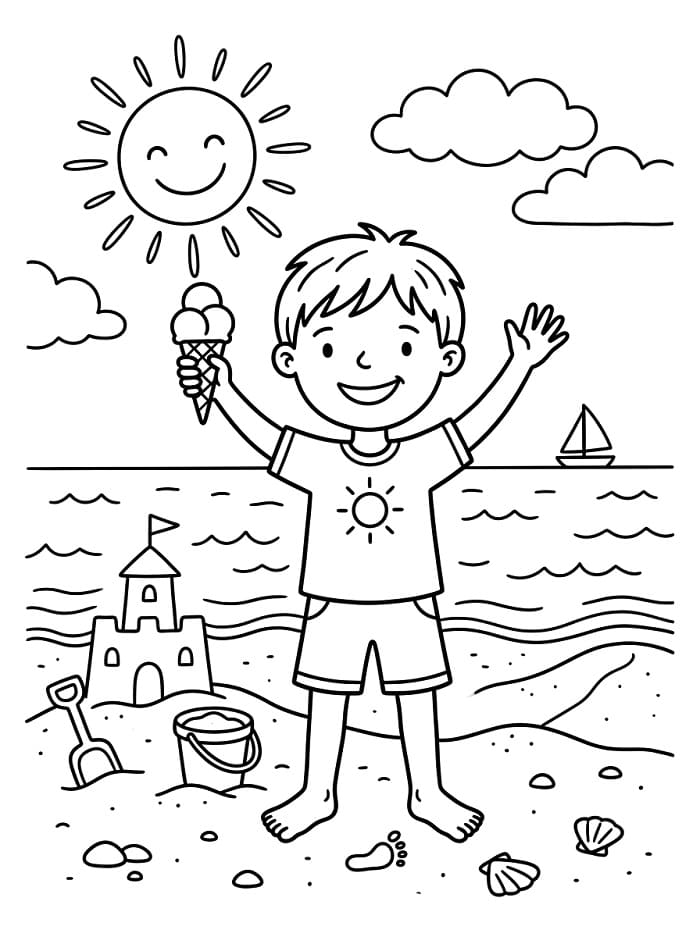 Sommer ausmalbilder