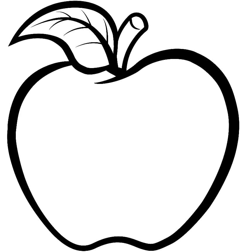Frucht Apfel ausmalbilder