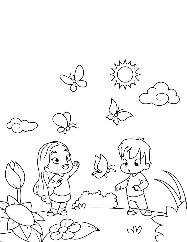 Frühling Malvorlage für Kinder ausmalbilder