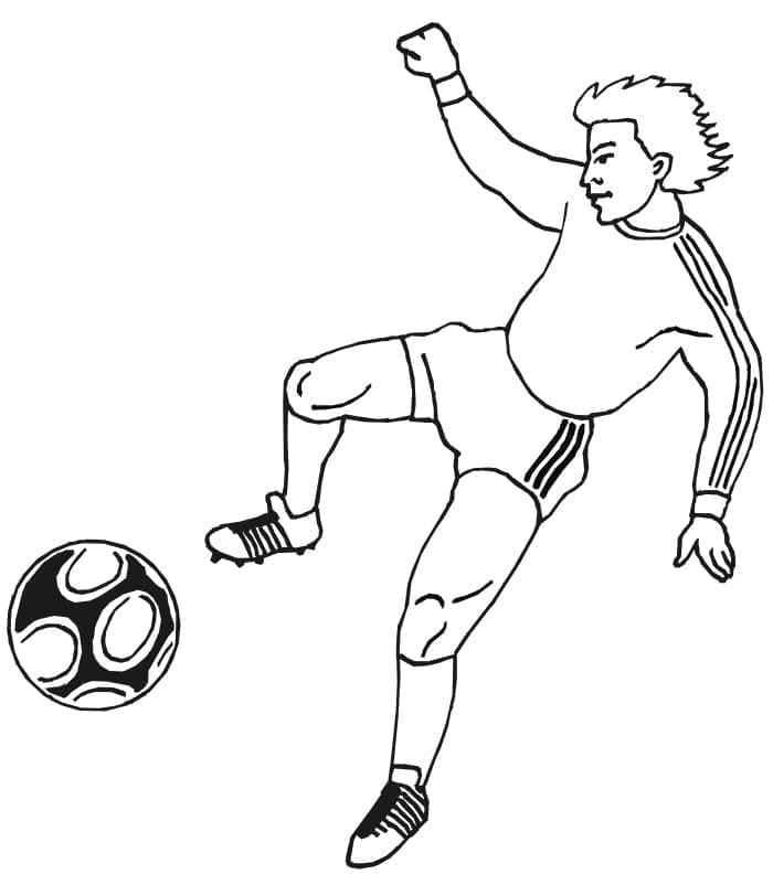 Fußballtritt ausmalbilder