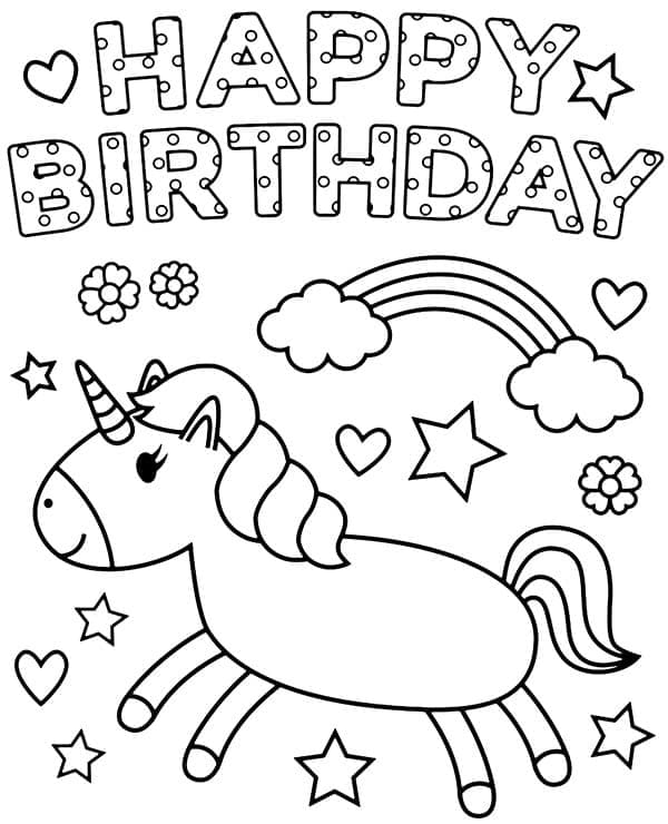 Geburtstag Zum Drucken Gratis ausmalbilder