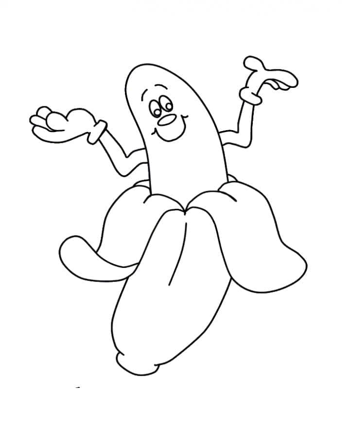 Gesunde Banane ausmalbilder